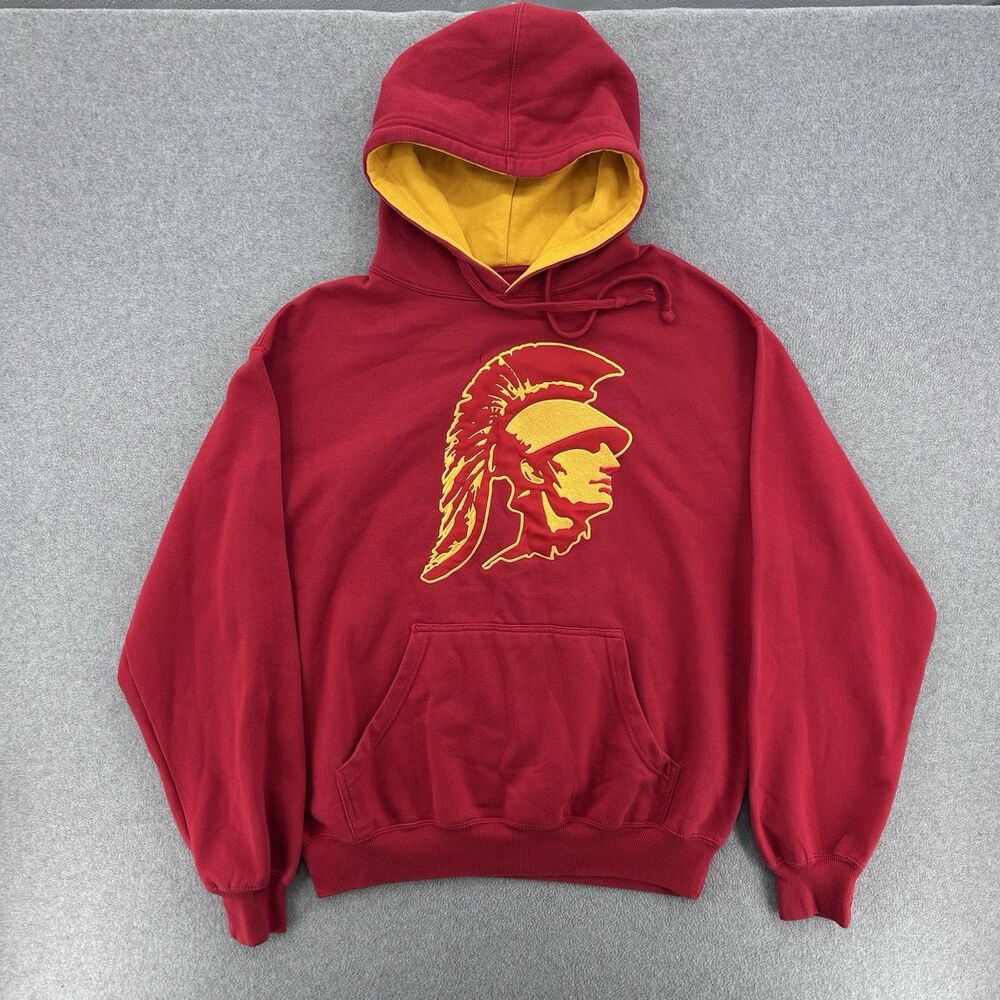 USC Trojans Authentic Apparel Pullover Sweatshirt Hoodie Size Large